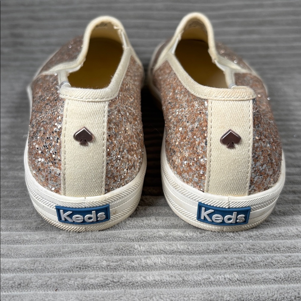 Keds x Kate Spade Double Decker Glitter Women's Slip-On Sneakers Sz. 7.5 - Picture 8 of 11